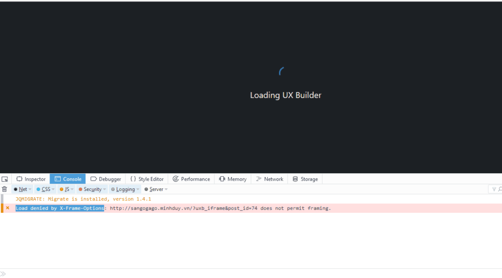 Lỗi Flatsome không Load được UX Builder